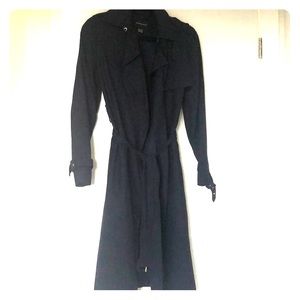 Navy blue trench coat